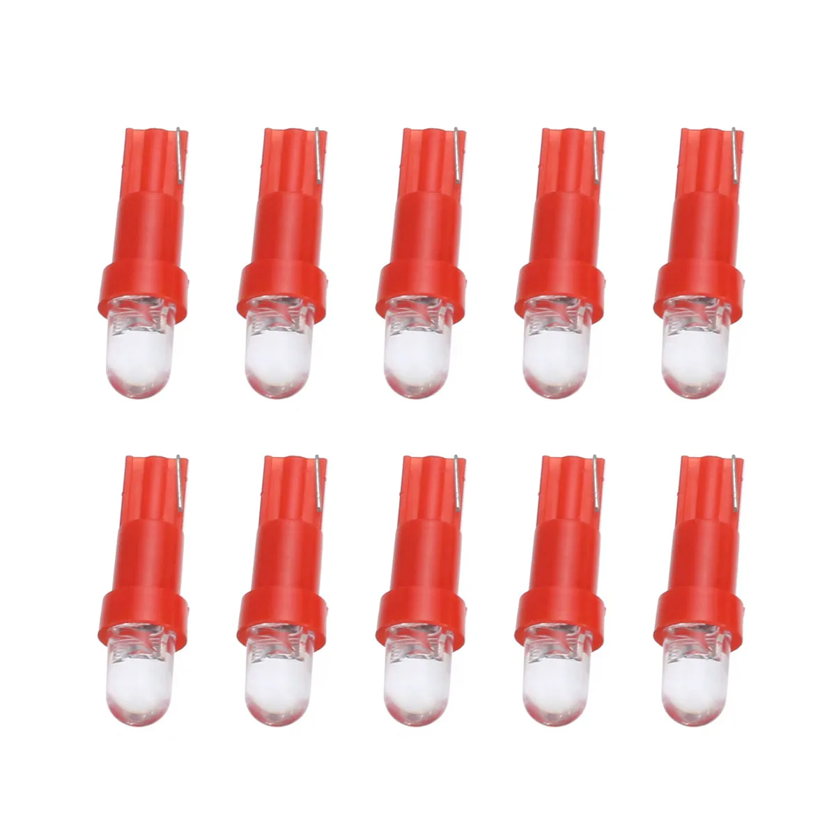 

10pcs Red T5 F3 1 LED Car Dashboard Cluster Gauge Instrument Light Bulb 12v Tacho And Odometer Auto Styling Interior Lights