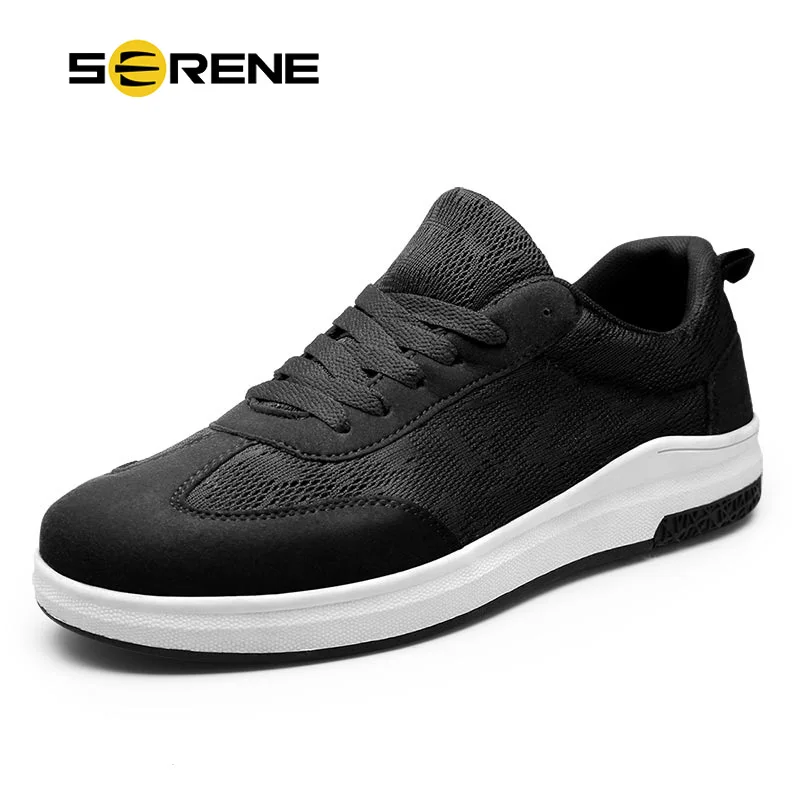 

SERENE Brand 2018 New Men High Quality Casual Shoes Summer Breathable Lace up Fashion Light Male walking Shoes Big Size 38-44