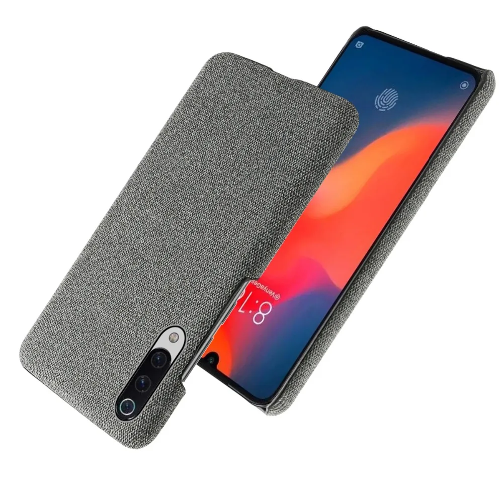 CASEWIN For Xiaomi Mi 9 MI9 Case Slim Ultra Thin Retro Woven Fabric Cloth Anti-scratch Hard Cover For Xiaomi Mi 9 Mi 9 SE Case