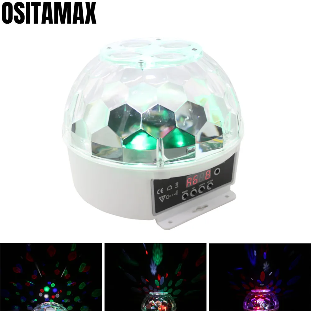 

Disco LED Ball Light Crystal Party Light RGBW Beam 8x3w Mini Rotaiton Luces Sound Active Gobo Stage DJ KTV Decoration