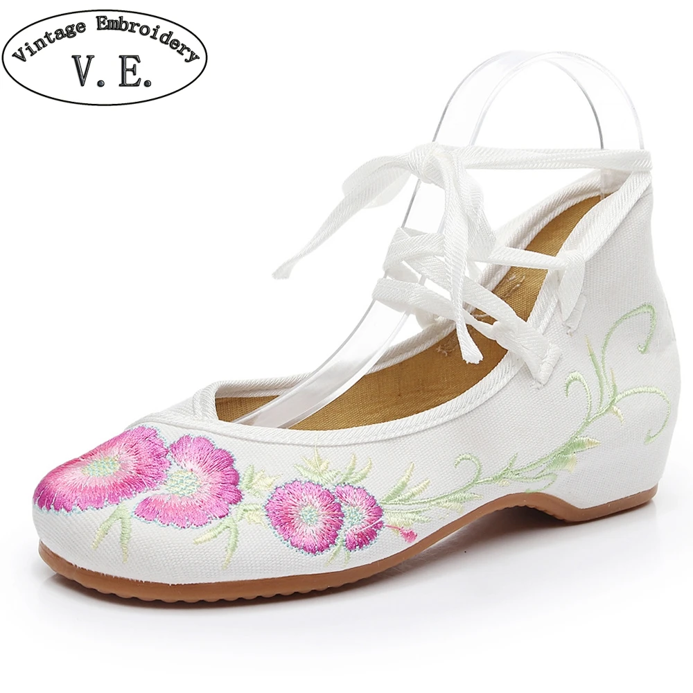 embroidered ballerina flats