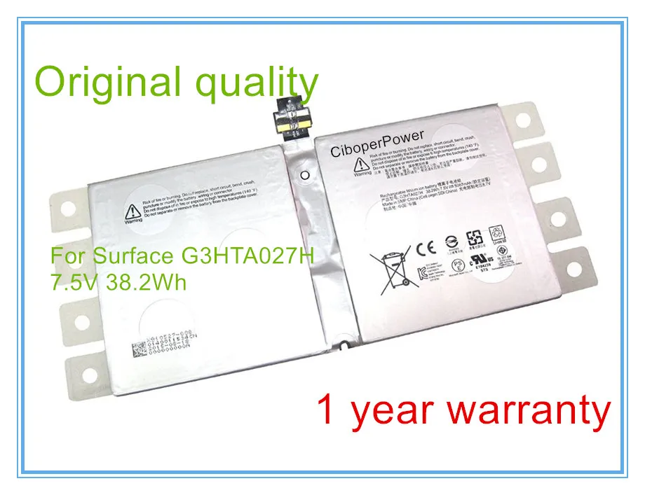 Оригинальный аккумулятор G3HTA027H для поверхностного стола Pro4 PRO 4 1724|surface pro battery|surface