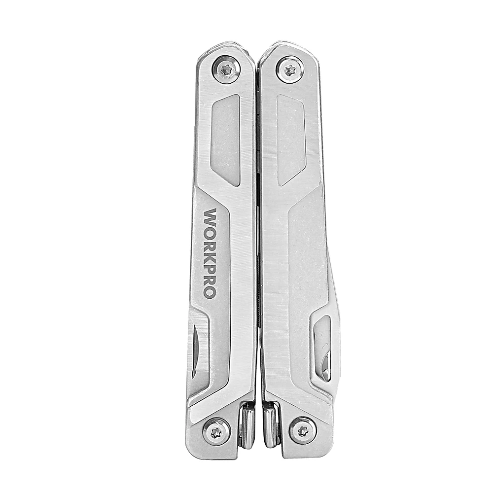 WORKPRO Multi Tool 15-in-1 Pocket Tool multi Pliers Saw Cutters for EDC Stainless Steel Utility Tools with Sheath