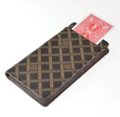 Electronic Wallet Card Exchanger (Brown Or Black) Stage Magic Tricks,Magic Accessories,Gimmick,Illusions,Change Card Props,Fun khazneh rfid blocking litchi texture genuine leather flip case wallet stand flip protective cover for xiaomi redmi note 11 pro 5g china mediatek 11 pro 5g brown