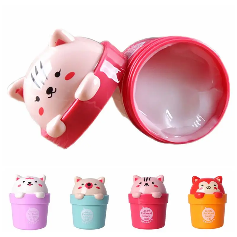 

Makeup Hand Cream Lovely Cartoon Cat Maquiagem Pink Whitening Solid Makeup Palette Hand Mask Hand Moisturizer 30ml Beauty