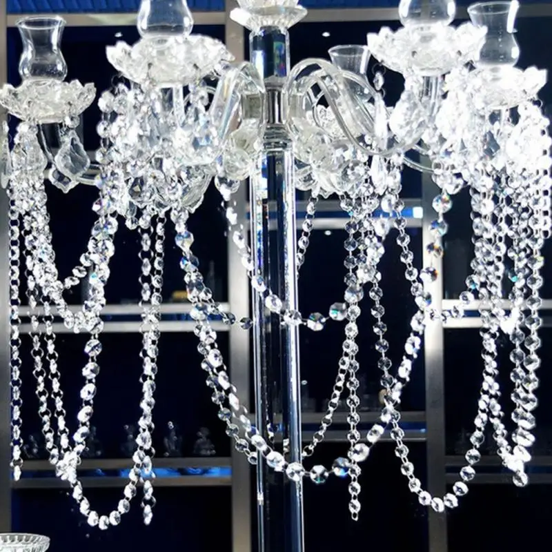 

NEW Acrylic Garland Clear Glass Beads Chain For Home Party Wedding Tree Pendant Lighting Decoration