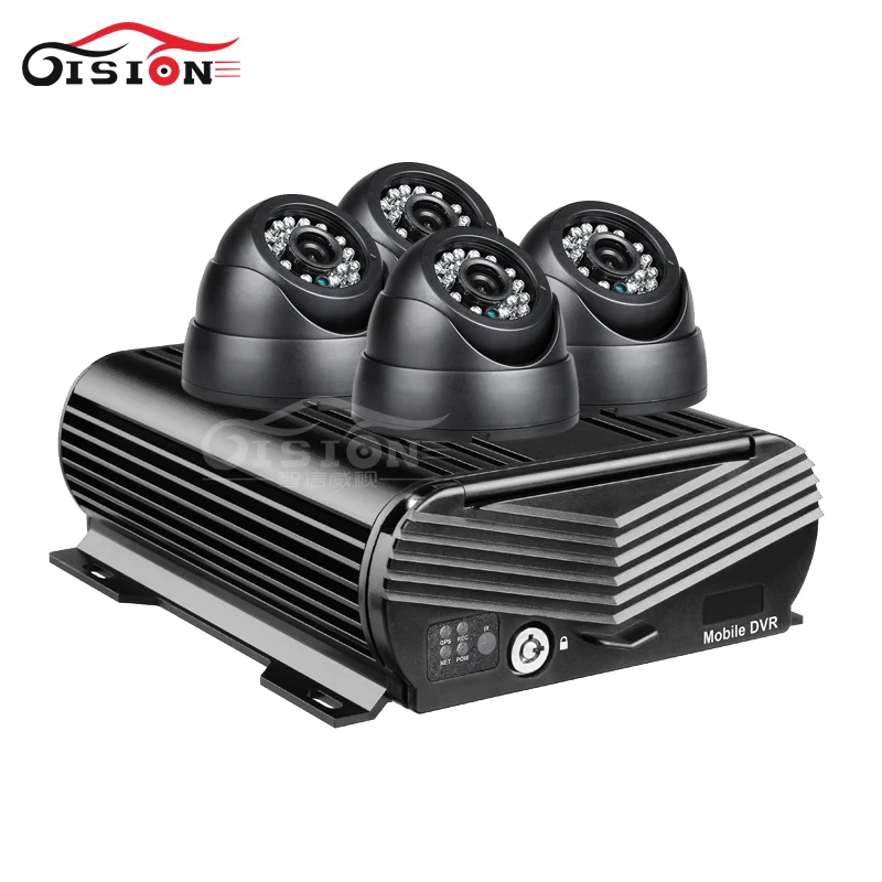  1080 P 4ch 3g gps wifi vehículo hdd móvil dvr 4 piezas dentro dom cámaras ahd Coche grabadora dvr a