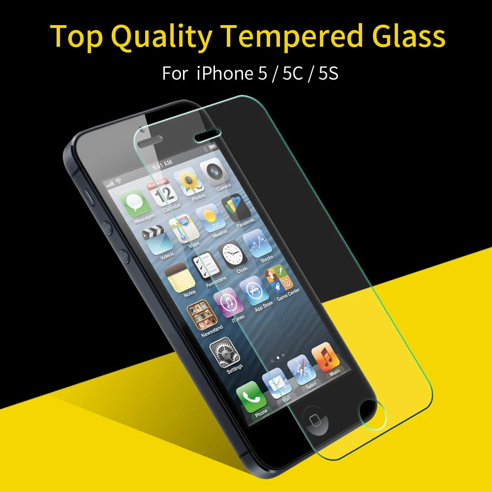 Protector de Pantalla de Cristal templado Para Apple Iphone 5 5C 5S LCD Protector de Pantalla de Cristal de Vidrio para El Iphone 5S i5 iphone|for iphone 5sprotector -