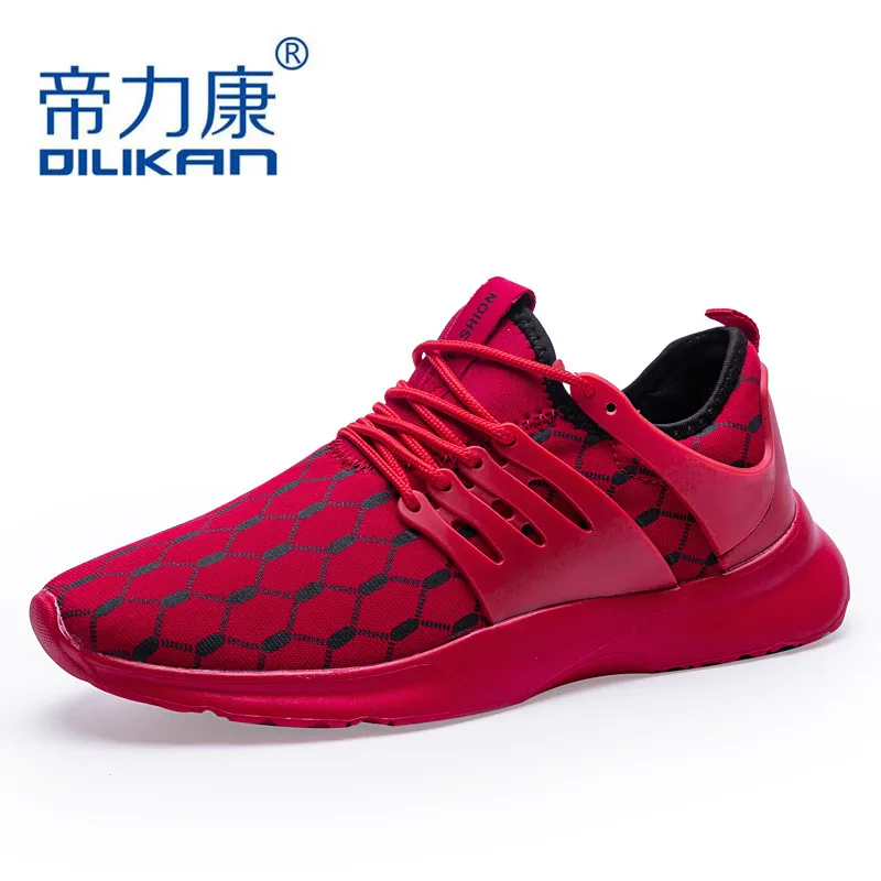 

Super Light Big Size 39-47 hot sale Running Shoes Lace-up Low Up Men Sneakers Black Red White Man Athletic Footwear Breathable