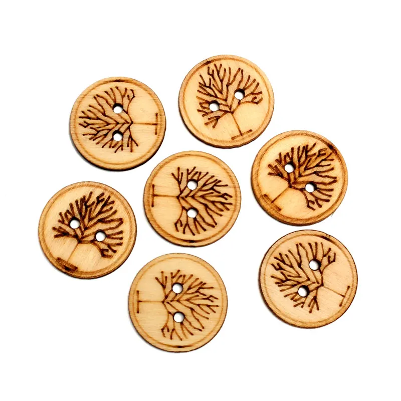 LF 50Pcs Logs Round Trees Wooden Crafts 25X25mm Embellishments MDF Unfinished Wood Scrapbooking For Craft Decoration Diy | Дом и сад