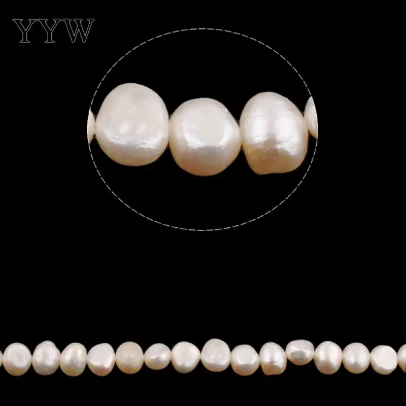

Cultured Baroque Freshwater Pearl Beads natural white 6-7mm Approx 0.8mm Sold Per Approx 15 Inch Strand