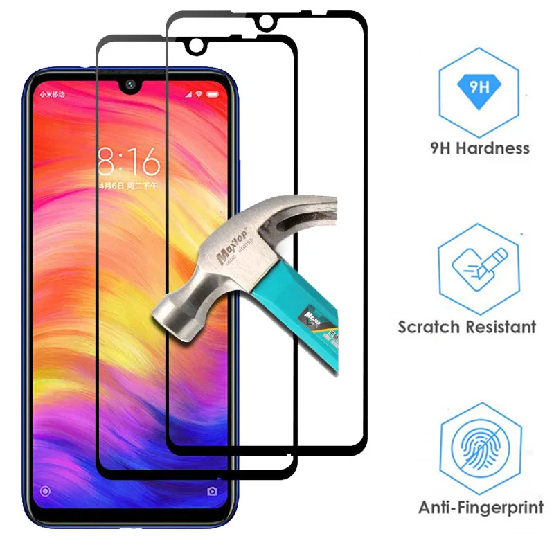 9H закаленное стекло для Xiaomi Redmi Note 7 защитная пленка для экрана Xiomi Redmi Note 7 Pro Защитная пленка для телефона полное покрытие