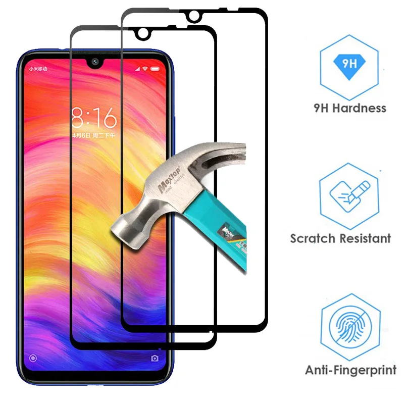 

9H Tempered Glass on the for Xiaomi Redmi Note 7 Screen Protectors Glass Xiomi Redmi Note 7 Pro phone protective Film Full Cover