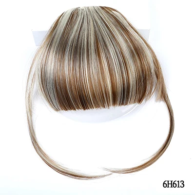 AOSI парик челка клип в наращивание волос спереди Аккуратные взрыва бахрома один кусок Striaght волосы с высокой температурой синтетического волокна волос - Цвет: #14