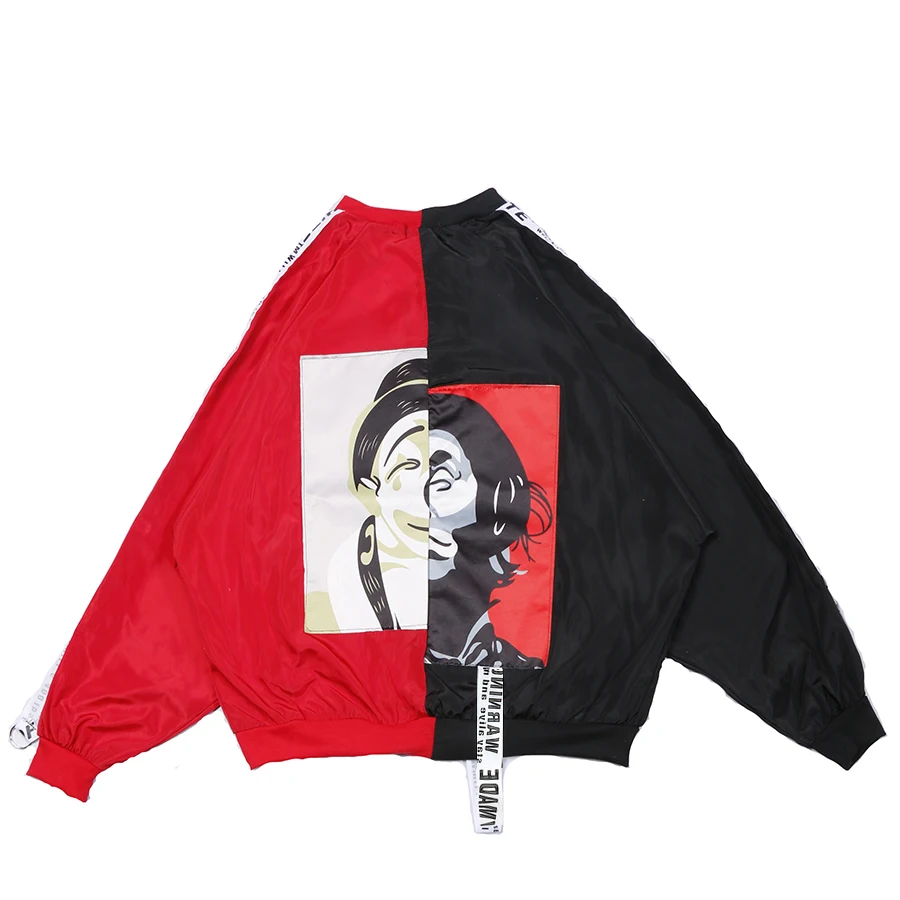 Куртка-бомбер в стиле Харадзюку, женские пальто, пальто с длинным рукавом, осенняя бейсбольная куртка Veste, женские топы, куртка Sobretudo, уличная одежда, летучая мышь, 50A0004