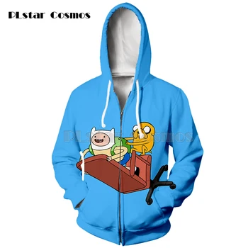 

PLstar Cosmos Cartoon Style adventure time 3D color print Zipper Sweatshirt 3D Hoodies Casual hoodie Coats Costume