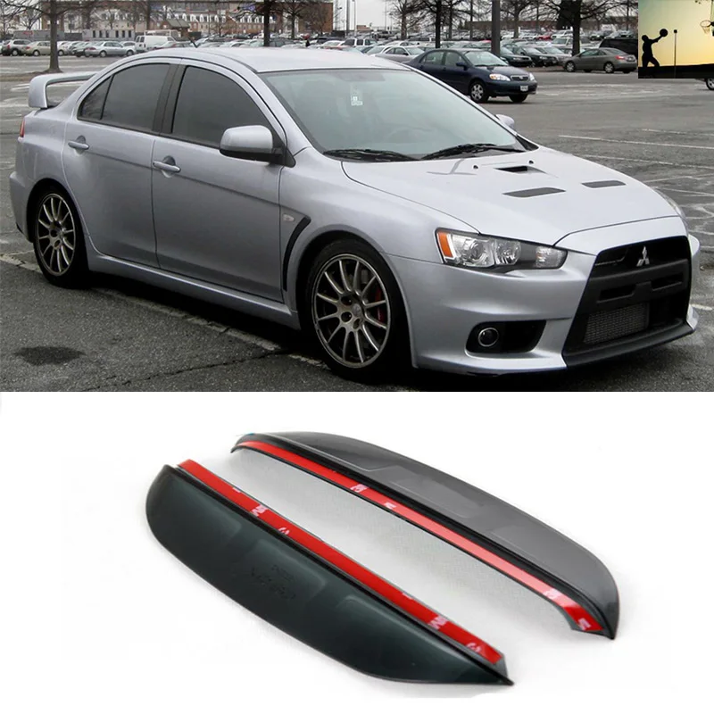 

FOR Mitsubishi Lancer Evolution Evolution X From 2007 to 2016 rearview mirror rain eyebrow Rainproof Flexible Blade Car Styling
