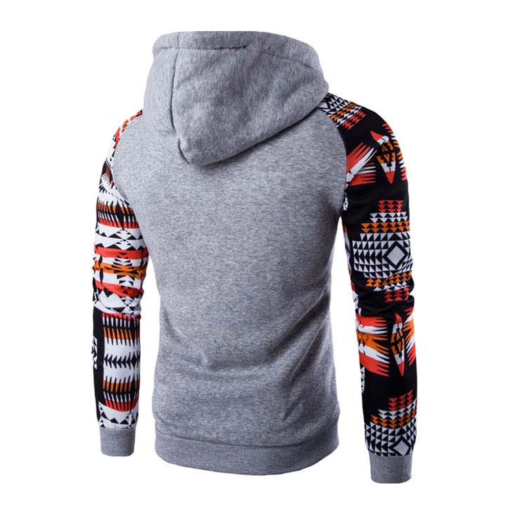 Reviews Men's Sets Personality Steetwear digital Printing Casual Slim Fit Hoody Men Patchwork Hip Hop Fleece Pullover Hoodies Men Tops