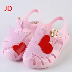 Новый летний женский ребенок сандалии для девочек смайлик Уход за кожей лица ПВХ принцесса для маленьких мальчиков Обувь Модные