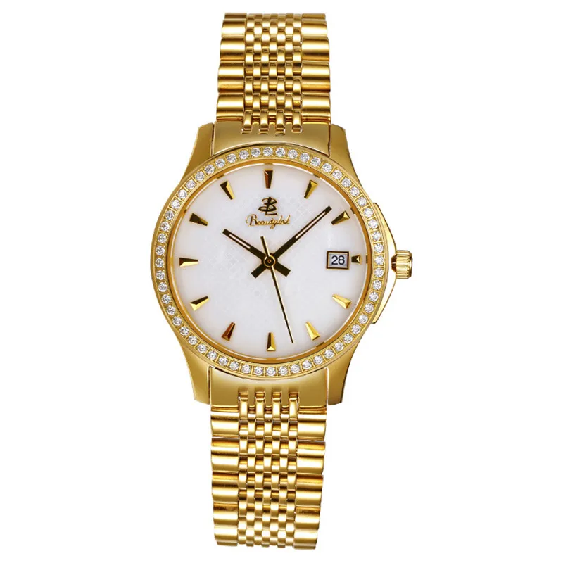 

2017 women dress Austrian rhinestone watches fashion casual quartz watch calendar steel wristwatch Luxury Beautylok090254 clock