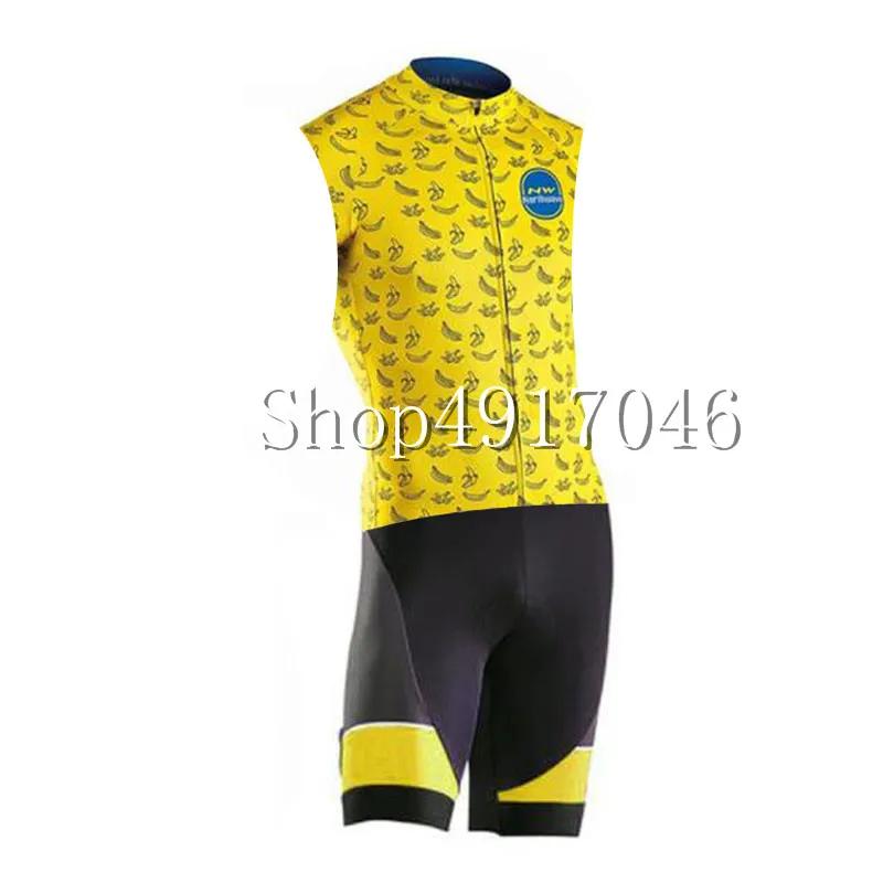 NW велогонка Униформа триатлон, Велоспорт Skinsuit Мужская MTB велосипедная одежда без рукавов профессиональная команда Велосипедная одежда 9D шорты - Цвет: 2
