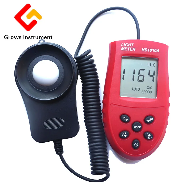 HS1010A Digital Illuminometer Luxmeter 200000lux Photometer Automatic ...