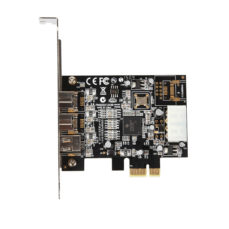 H1111Z добавить на карты PCI Express 3 порта Firewire 1394B и 1394A PCIe 1,1x1 карта TI XIO2213B чипсет 1394 кабель Карта видеозахвата