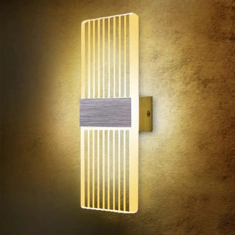 

Creative Mini 12W Warm White Light LED Wall Lamp Bedroom Bedside Light Living Room Balcony Aisle Wall Lamp Corridor Wall Sconce