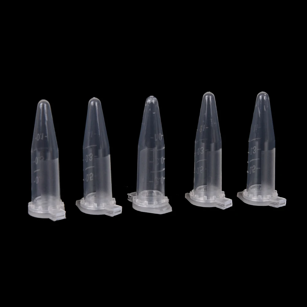 50 шт 0,5 мл одноразовые прозрачные пластиковые центрифужные трубки с крышкой лабораторные принадлежности