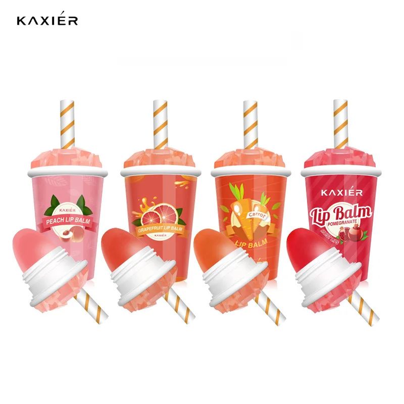 

KAXIER 4 Colors Cute Lip Balm Ice Cream Lipstick Temperature Color Changed Moisturizing Korean Cosmetics Long Lasting Lip Balm