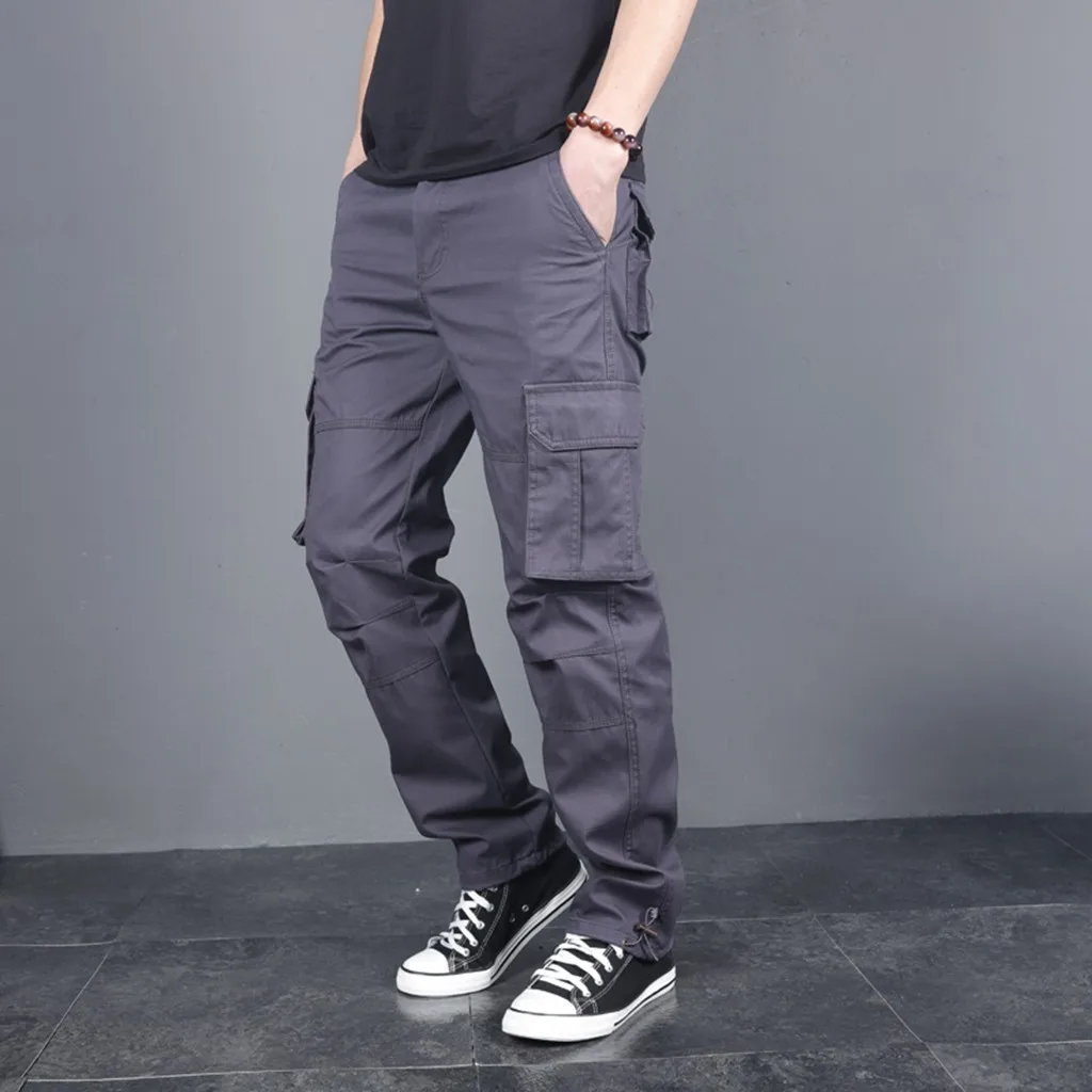 Хомбре Для мужчин летняя детская одежда красивый Стиль на открытом воздухе мульти-комбинезоны с карманами прямые спортивные штаны мужские