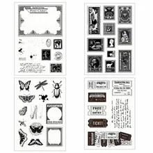 Sello de insectos de plantas Vintage sellos transparentes sello de silicona para DIY Scrapbooking tarjeta hacer manualidades de decoración de álbum de fotos