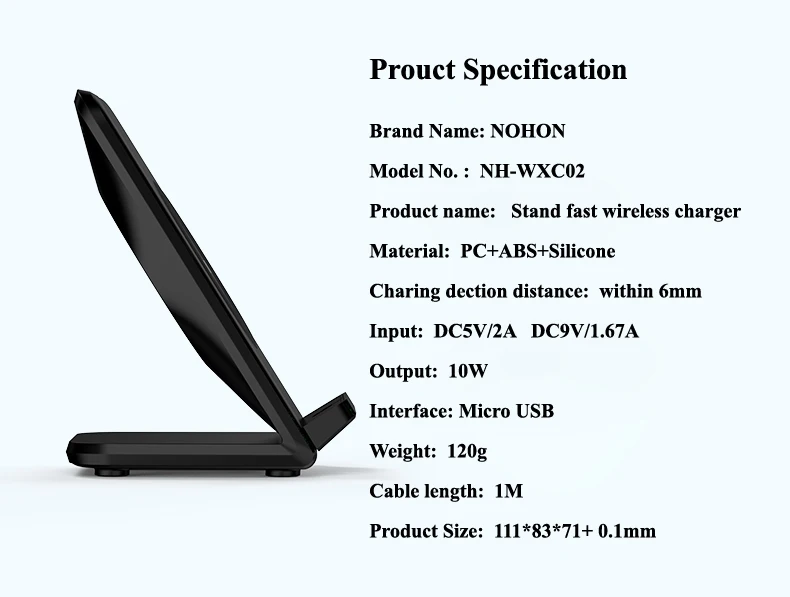 NOHON Wireless Charger Stand NH-WXC02 Details (10) ) For Google Nexus 4 ,  Nexus 5 ,  Nexus 6 , Nexus 7 