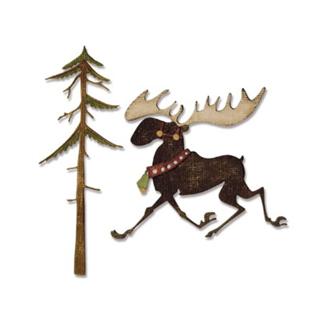 Bi fujian Christmas deer Metal Cutting Dies Stencil