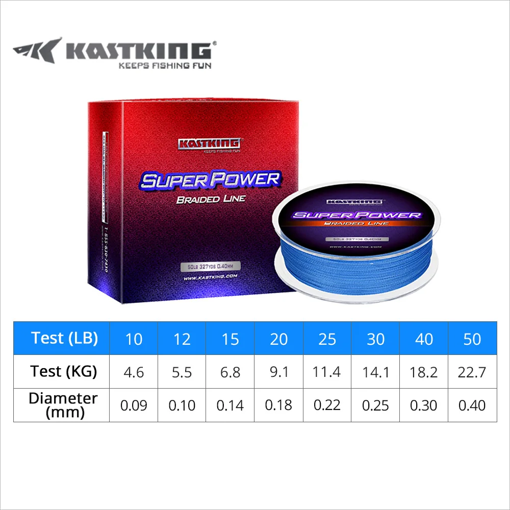 

KastKing SuperPower 300m/500m/1000m PE Braided Fishing Line 4 Strands 6-80LB/2.7-36.4KG Strong Multifilament Line For Saltwater