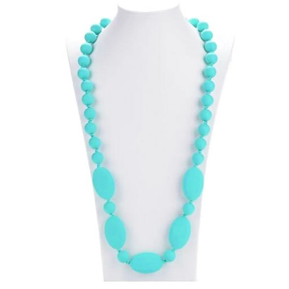 Baby Silicone Teething Necklace BPA Free Teether Nursing Necklace for