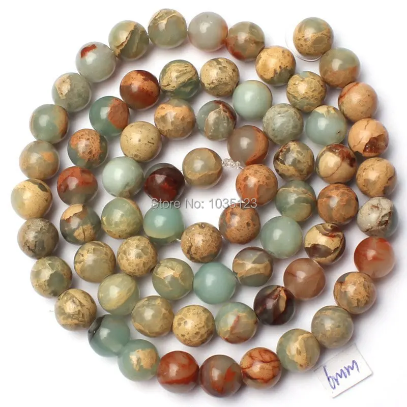 

Free Shipping 6mm Pretty Natural Shou Shan Stone Round Shape Loose Beads Strand 15" DIY Creative Jewellery Making w2240