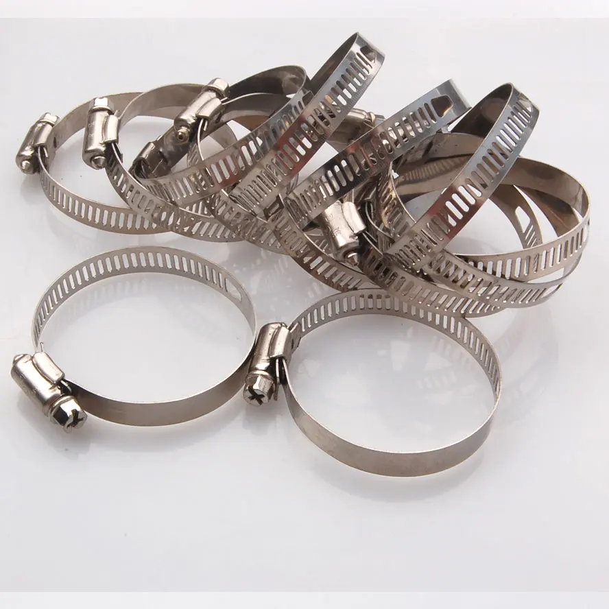 

BBQ@FUKA 20pcs Adjustable 1-1/2-2-1/4" Stainless Steel Drive Hose Clamp Fuel Line Worm Clip Car Clips Car Styling Accessories