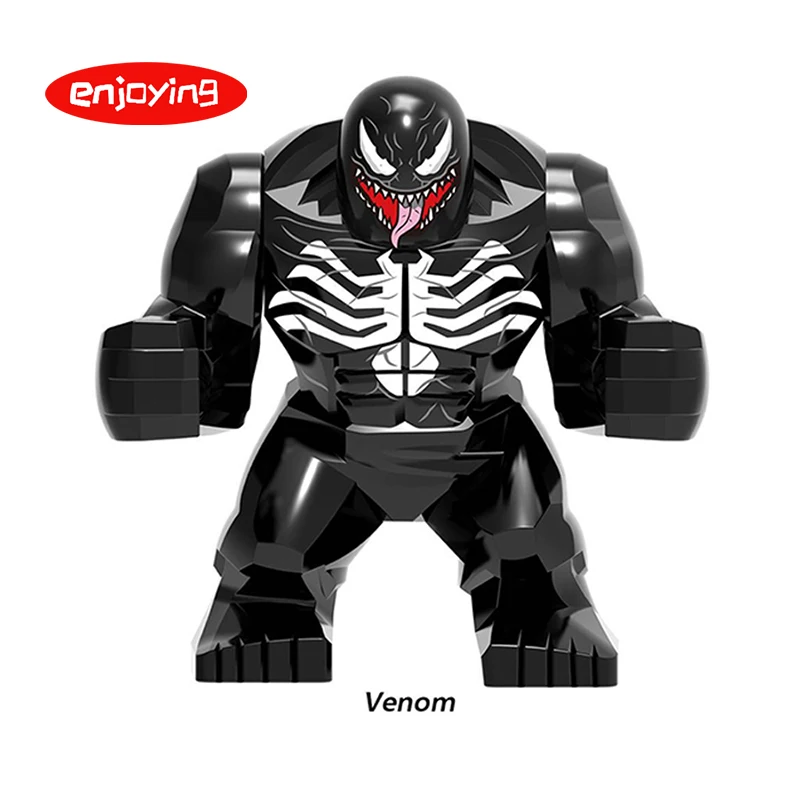 Big Size Marvel Venom Hulk Figures Riot Carnage Obsidian Green Lantern Building Blocks Toy Compatible with Legoing For Children
