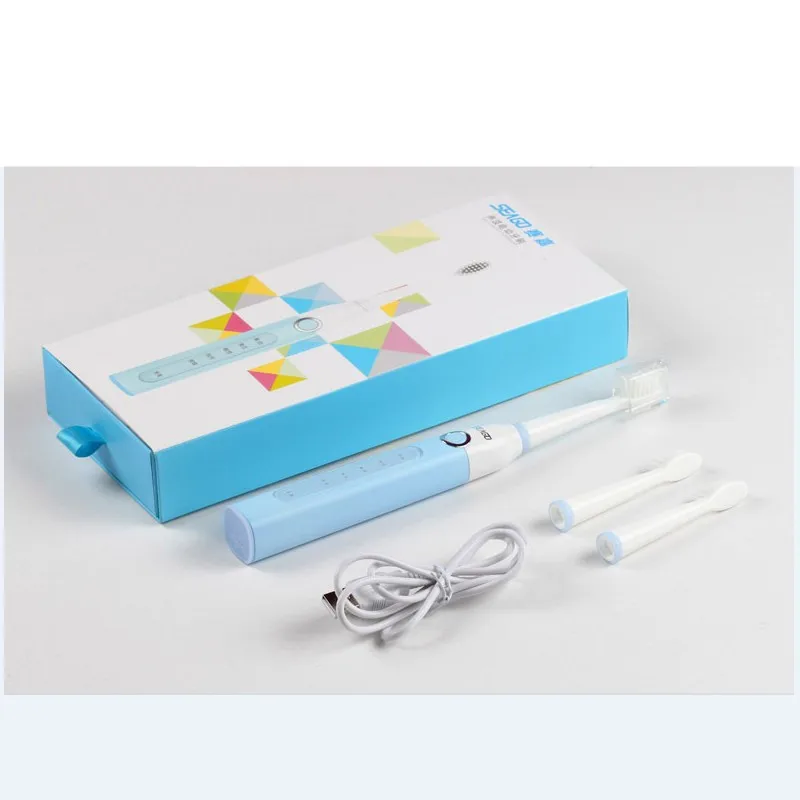 5 щеток звуковая электрическая зубная щетка для взрослых USB зарядка перезаряжаемый моющийся бытовой пара ABS/TPE Seago