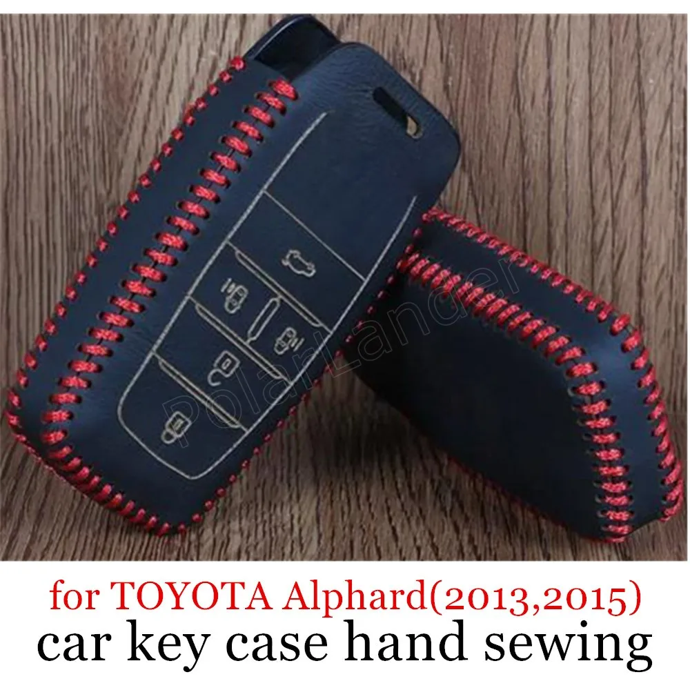

Only red the lowest price Hand Sewing Leather Car Key Case cover fit for TOYOTA Alphard(2013,2015)