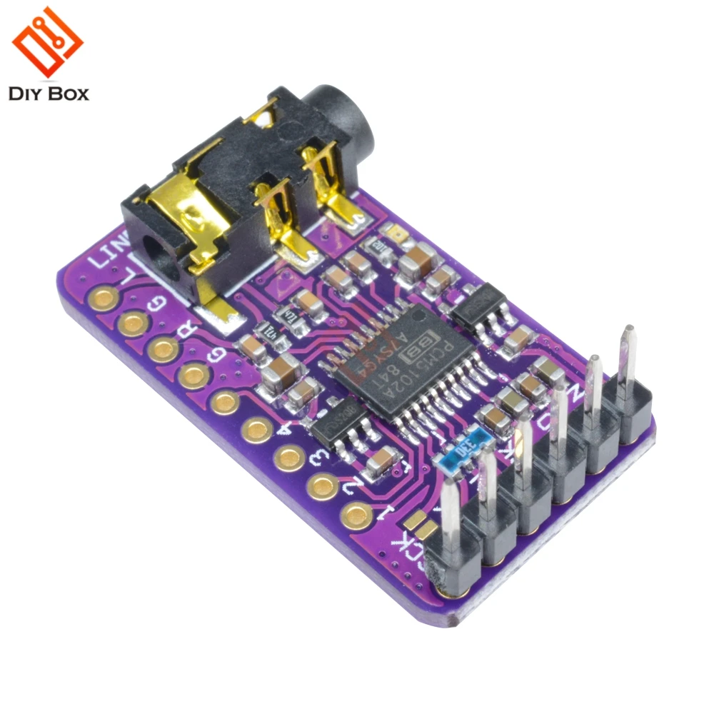 

1Pcs Interface I2S PCM5102 DAC Decoder GY-PCM5102 I2S Player Module For Raspberry Pi pHAT Format Board Digital Audio Board