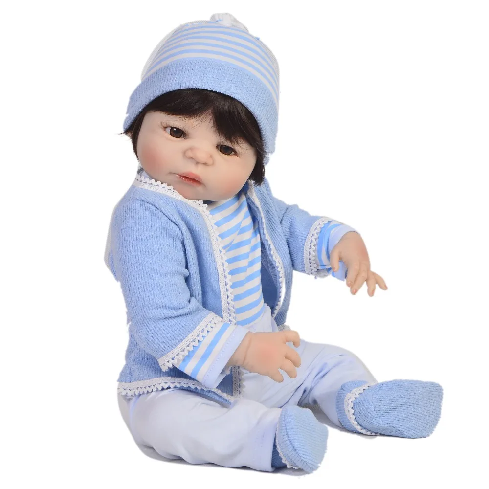 KEIUMI полностью силиконовый винил Reborn Menino 57 см детские игрушки реалистичные Reborn Baby куклы 2" Новорожденные модные детские подарки на день рождения и Рождество