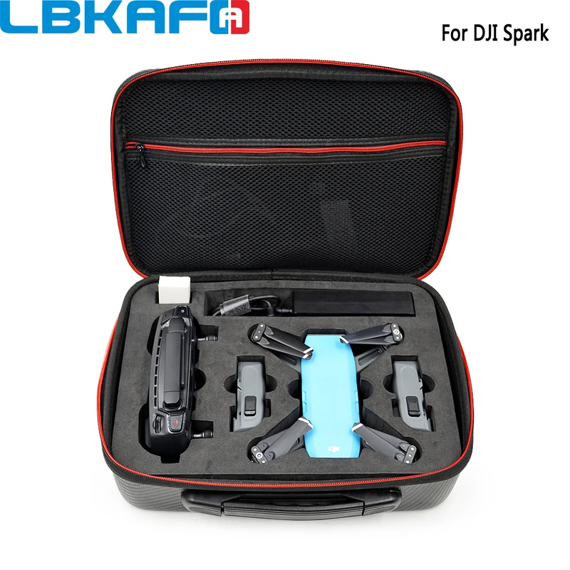 

LBKAFA For DJI Spark Case Waterproof Carrying Bag Portable Hard Box for DJI Spark Quadcopter Drone Remote Control & Batteries