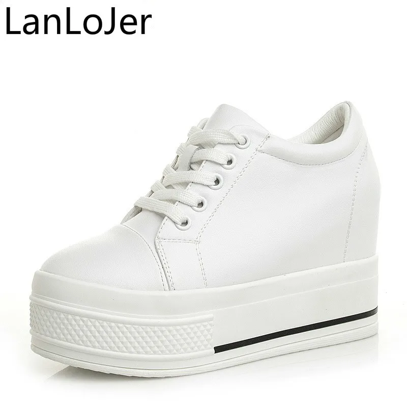 

Height Increasing 9cm Canvas women's vulcanize Shoes Woman Hidden Heel Platform Shoes White Black Casual Shoes Women Trainers