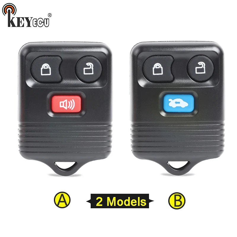 KEYECU 1x / 2x для Lincoln Mazda Mercury Ford Edge Escape Escort автомобильный чехол ключей Fob 3 кнопки FCC: