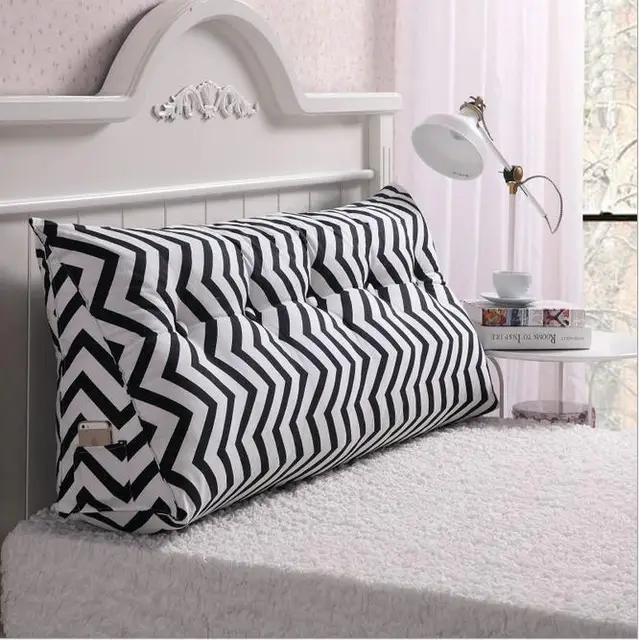 Cotton Canvas Printing Long Pillow Seat Cushion For Bed Backrest Cotton Canvas Printing Long Pillow Seat Cushion For Bed Backrest Large Waist