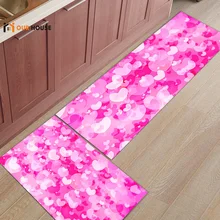 Ourhouse розовый любовь геометрические аксессуары для ванной комнаты Набор грязи мусора грязи Траппер Нескользящая подложка пол ковры площадь бегунов акцент