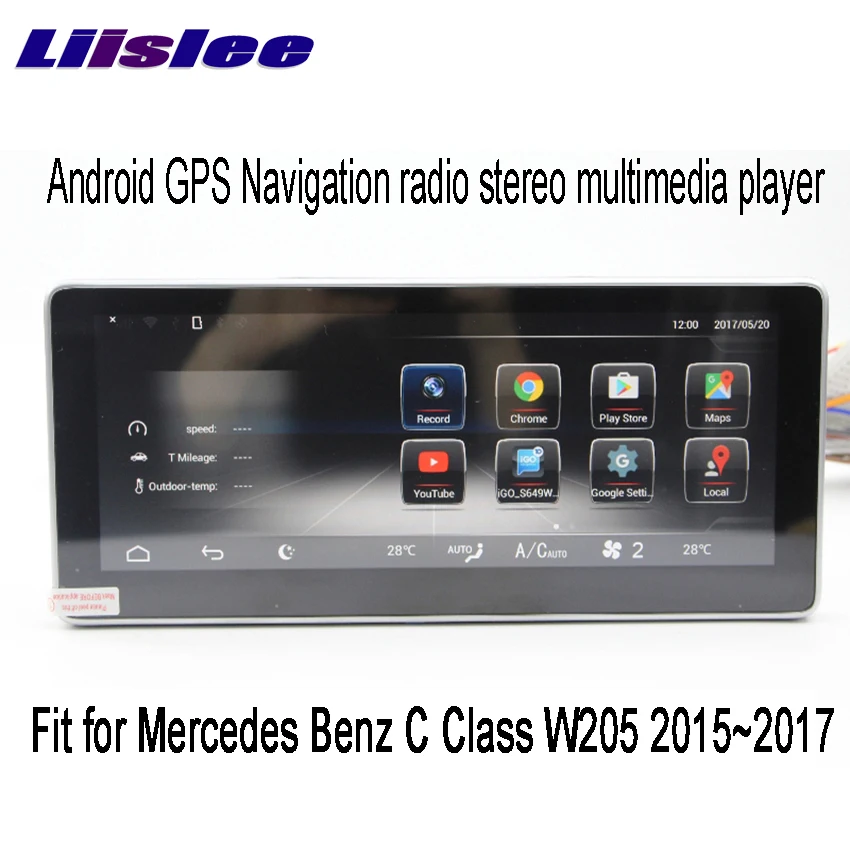 Flash Deal Liislee 10.25" Android For Mercedes Benz C Class W205 2015~2017 touch screen GPS Navigation radio stereo dash multimedia player 5