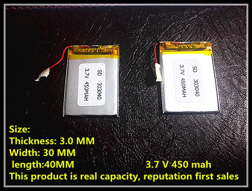 Поставка Bluetooth стерео с литиево-полимерными батареями 303040PL/450 mAh, Элитная 3,7 V специальная литиевая батарея